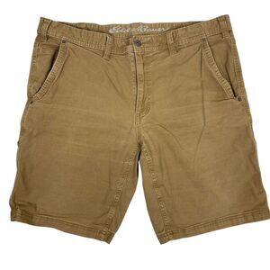 Eddie Bauer Canvas Shorts Mens 40 Tan Carpenter Outdoor Durable Classic Hiking